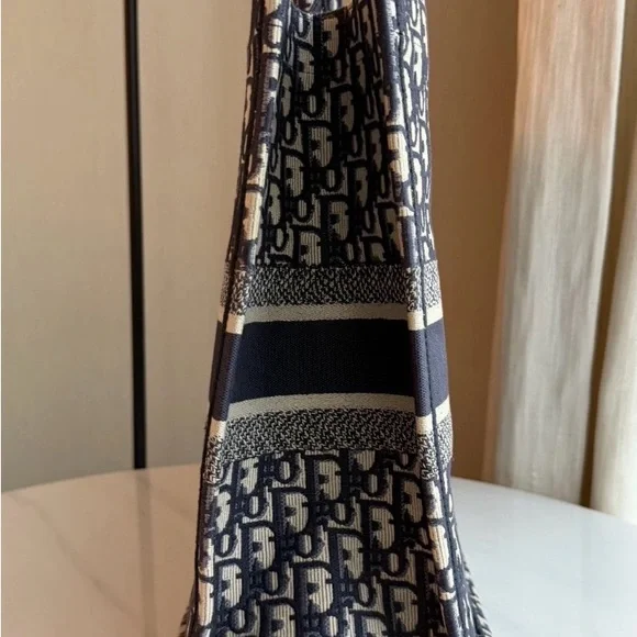 Dior Navy Monogram Tote Bag - Picture 5 of 15